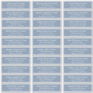 Adesivo Endereço de Convidados de Casamento Moderno Elegan