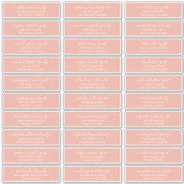 Adesivo Endereço de Convidados para Casamento de Script Ch