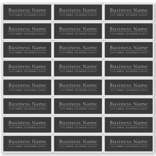 Adesivo Endereço de devolução à prova d'água transparente  (Frente)