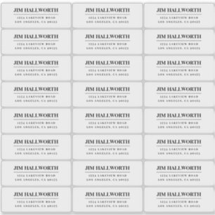 Adesivo Endereço de devolução de preto e branco retrormode