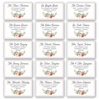 Adesivo Endereço de Entrega Individual de Cartão de Natal 