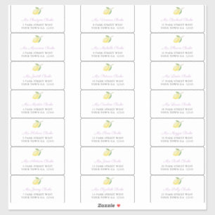 Adesivo Endereço de Envelope de Convidado de Carvão de Lim