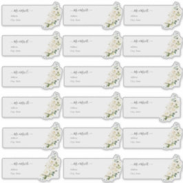 Adesivo Endereço de Hóspede Transparente H2 Rosas de Alaba