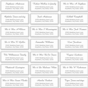 Adesivo Endereço de Nome de Convidado Pré-Endereçado Mi