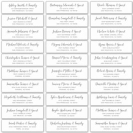 Adesivo Endereço de Nomes de Convidado de Casamento de Scr