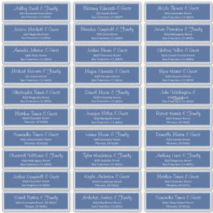 Adesivo Endereço de Nomes de Convidado para Casamento de S