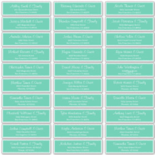 Adesivo Endereço de Nomes de Convidado para Casamento de S