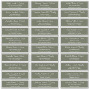 Adesivo Endereço de Nomes de Convidado para Casamento de S