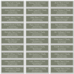 Adesivo Endereço de Nomes de Convidados de Casamento de S