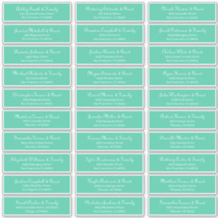 Adesivo Endereço do Convidado de Casamento de Script Clá