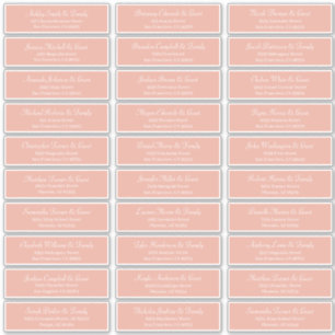 Adesivo Endereço do Convidado de Casamento de Script Simp