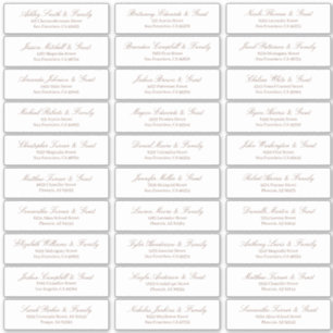 Adesivo Endereço do Convidado de Casamento de Script Simp