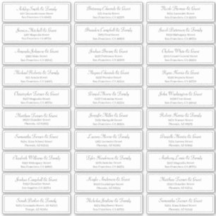 Adesivo Endereço do Convidado de Casamento do Script Clá