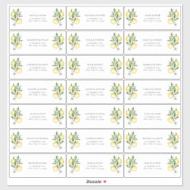 Adesivo Endereço do Convidado do Chá Elegante Mediterranea