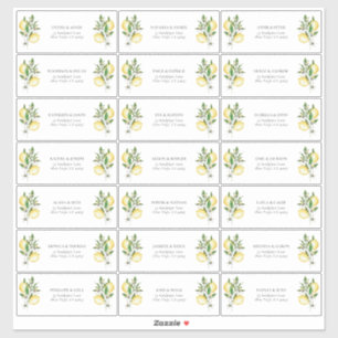 Adesivo Endereço do Convidado do Chá Elegante Mediterranea