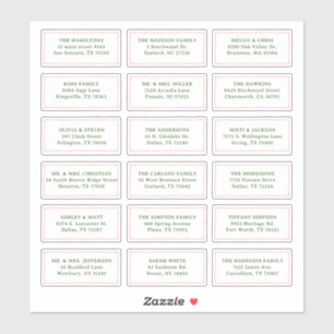 Adesivo Endereço do Destinatário do Convidado de Casamento