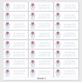 Adesivo Endereço dos Cartões de natal vermelhos do Arco Gi