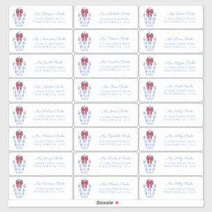 Adesivo Endereço dos Cartões de natal vermelhos do Arco Gi