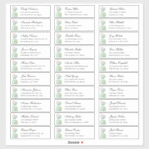 Endereço dos hóspedes do cacto de aquarela. Etique