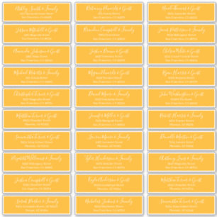 Adesivo Endereço dos Nomes de Convidados de Casamento do