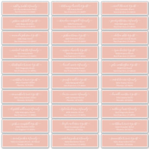 Adesivo Endereço dos Nomes de Convidados de Casamento do 