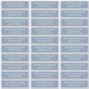 Adesivo Endereço dos Nomes de Convidados do Casamento de