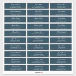 Adesivo Endereço dos nomes dos convidados do marinho. Etiq