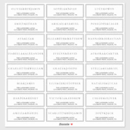 Adesivo Endereço Formal Simples Branco