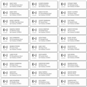 Adesivo Endereço Moderno + Minimalista de Nomes de Convida