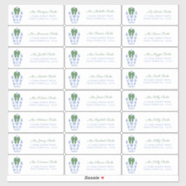 Adesivo Endereço para Cartões de natal de chic da Chinoise