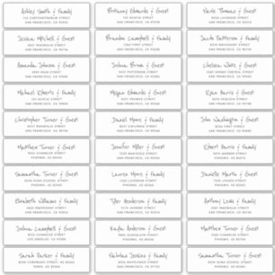 Adesivo Endereço Simples de Nomes de Convidado de Casament