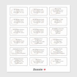 Adesivo Endereços de Nome de Convidado Individual Contempo
