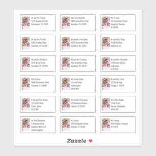 Adesivo Endereços de Nomes de Destinatário da Foto Persona