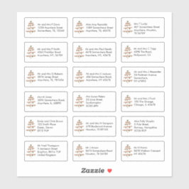 Adesivo Endereços de Nomes de Destinatários da Árvore de N