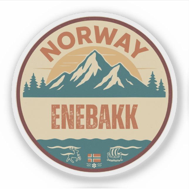 Adesivo Enebakk, Norge Noruega (Frente)