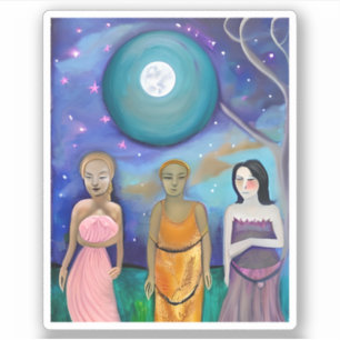 Adesivo Energia da Lua   Trabalho de arte Celestial