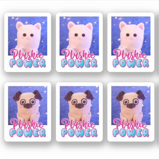 Adesivo Energia de plugue azul-rosa, branca e branca perso (Frente)