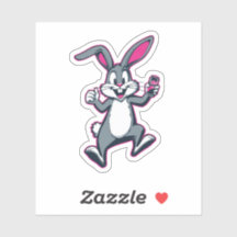 Energy Bunny Sticker – Cute Rabbit Kids Decal