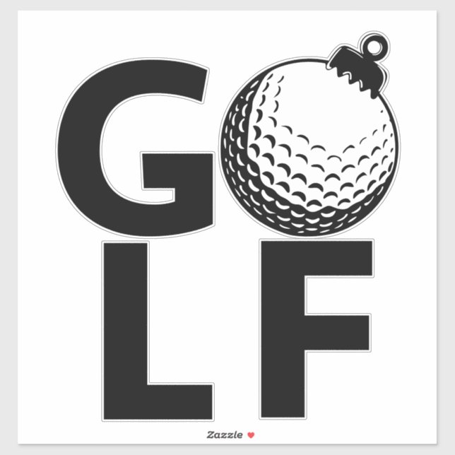 Adesivo Enfeite de Golfe de Natal (Folha)