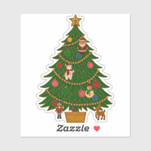 Adesivo Enfeites de Natal em forma de Personagens em Arte