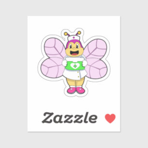 Adesivo Enfermeira com kit de primeiros socorros