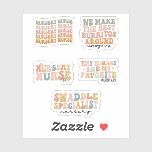 Adesivo Enfermeira, Enfermeira recém-nascida, Enfermeira E (Folha)