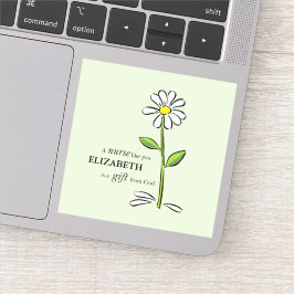 Adesivo Enfermeira Nascimento Religiosa Margarida Verde Pe