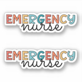Adesivo Enfermeiro de Emergência ER Retro