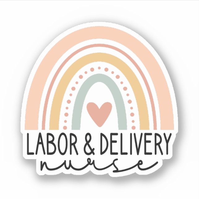 Adesivo Enfermeiro de Trabalho e Entrega Rainbow, L and D  (Frente)