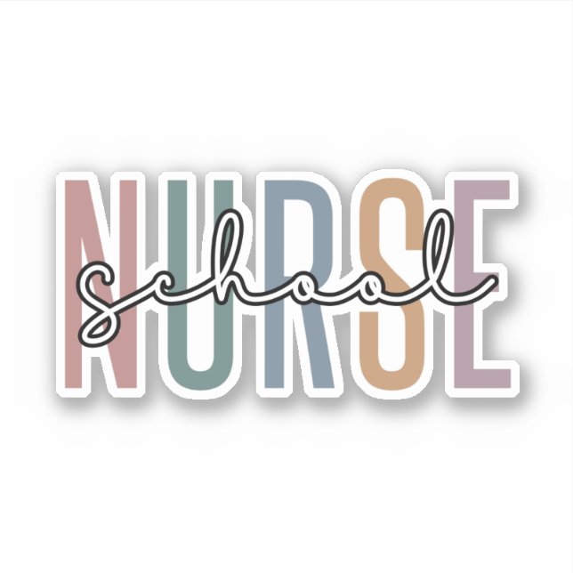 Adesivo Enfermeiro escolar | Enfermeiro escolar RN present (Frente)