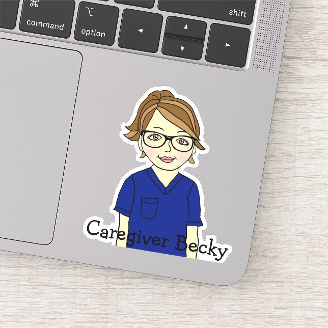 Adesivo Enfermeiro Personalizado ou Nome do Cuidador (Detalhe)