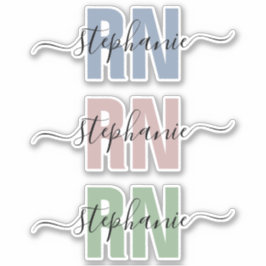 Adesivo Enfermeiro Registrado do Nome Personalizado RN