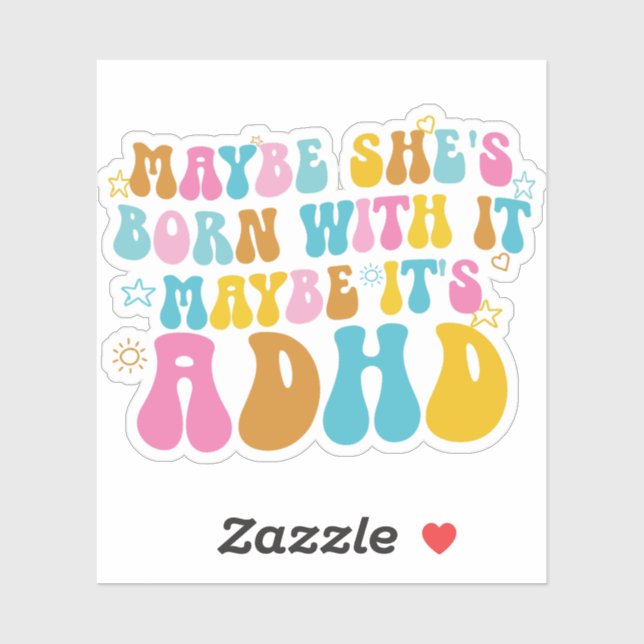 Adesivo Enfermeiro Sarcástico Enfermeiro Crachá Reel ADHD (Folha)