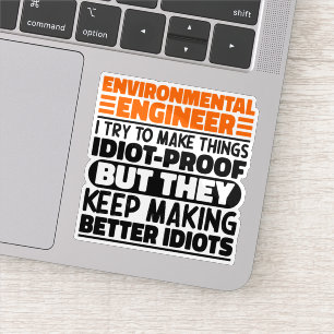 Adesivo Engenheiro Ambiental Tento Engraçado